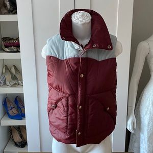 Vintage ski vest.  Zips and snaps.